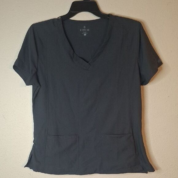 Med Couture gray scrub top size large - Picture 1 of 6